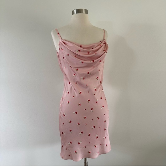 Ieena for Mac Duggal Floral Mini Dress Sz 0 Satin - Picture 4 of 13